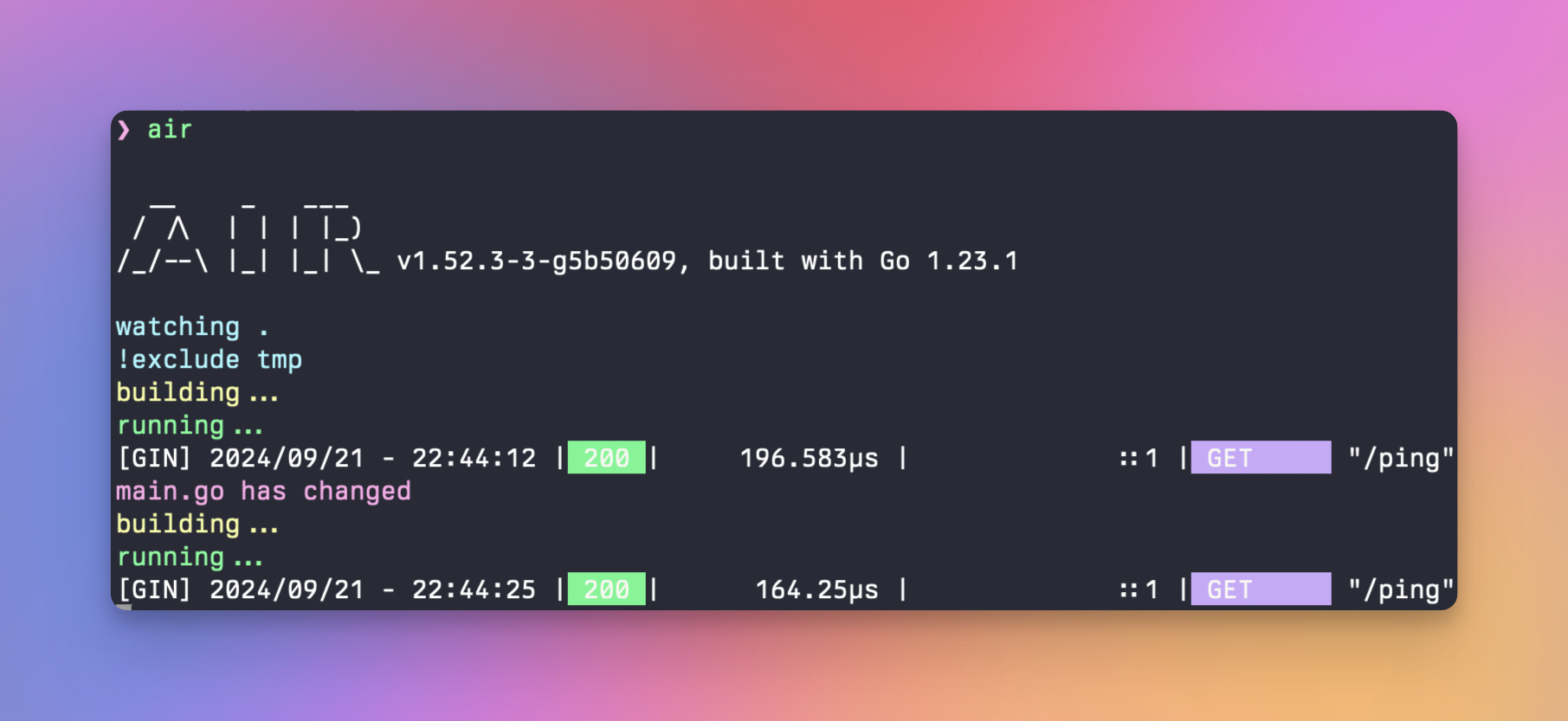 在 macOS 上正确全局安装 Go 工具 air（解决 command not found 问题）